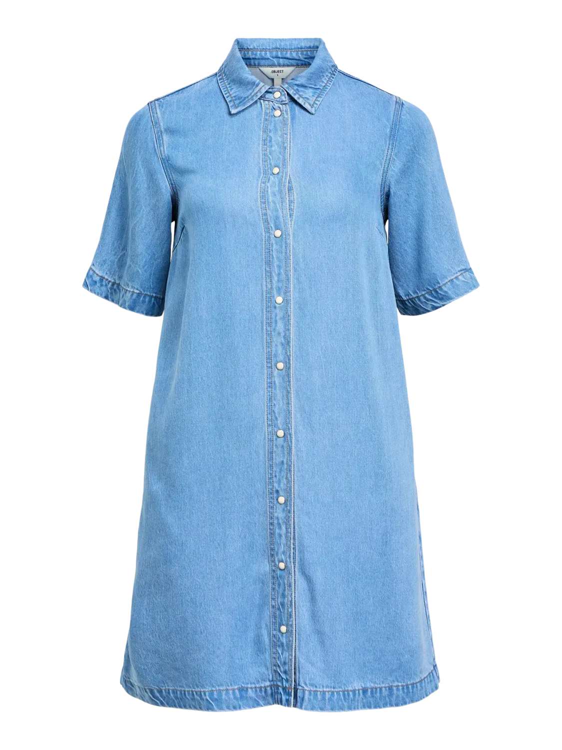 Object OBJFRAME 2/4 RE DENIM DRESS NOOS Light Blue Denim 23045685