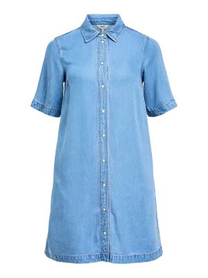 Object OBJFRAME 2/4 RE DENIM DRESS NOOS Light Blue Denim 23045685