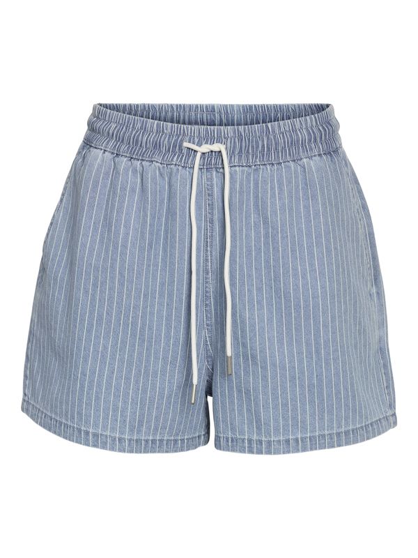 Noisy May NMKATRI NW ELASTIC STRIPE SHORT BS0: Light Blue Denim 27033694
