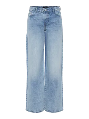 Pieces PCSELMA LW WIDE JEANS LB NOOS BC Light Blue Denim 17153793