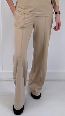 Ambika Pantalon Gracelynn wijd sand Gracelynn bies