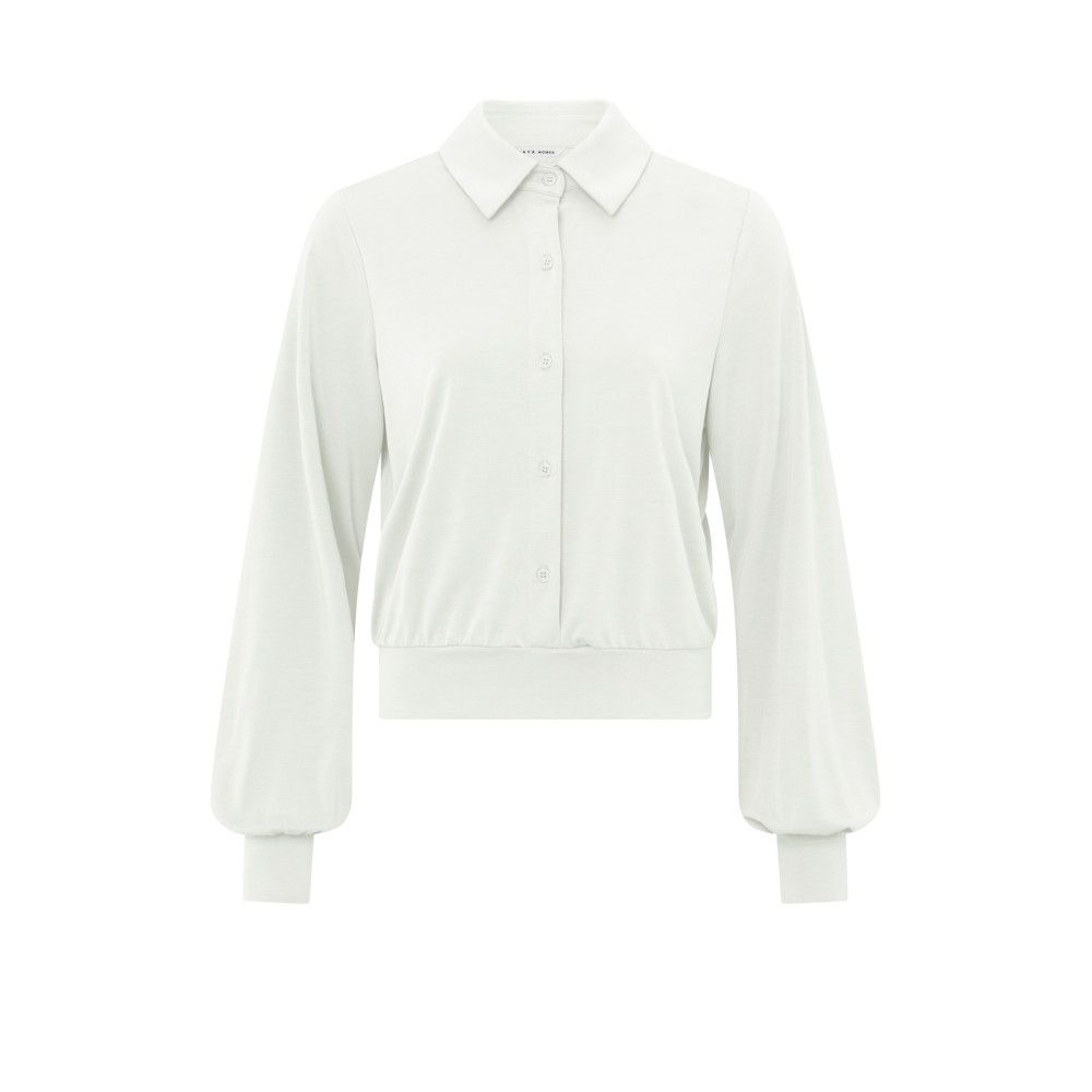YaYa Jersey blouse top OFF WHITE 01-709232