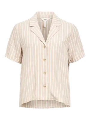Object OBJSANNE S/S SHIRT AOP NOOS Humus/Cloud dancer c 23046486
