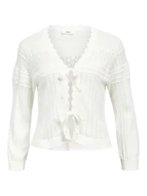 Object OBJANIKA L/S RE KNIT CARDIGAN 139 Cloud Dancer 23046776
