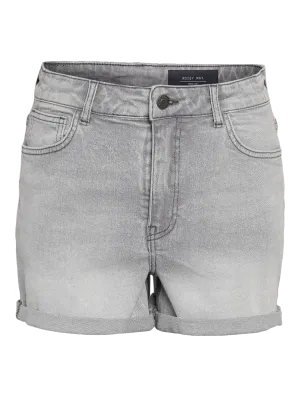 Noisy May NMMONI HW DNM SHORTS AZ277LG NOOS Light Grey Denim 27032480