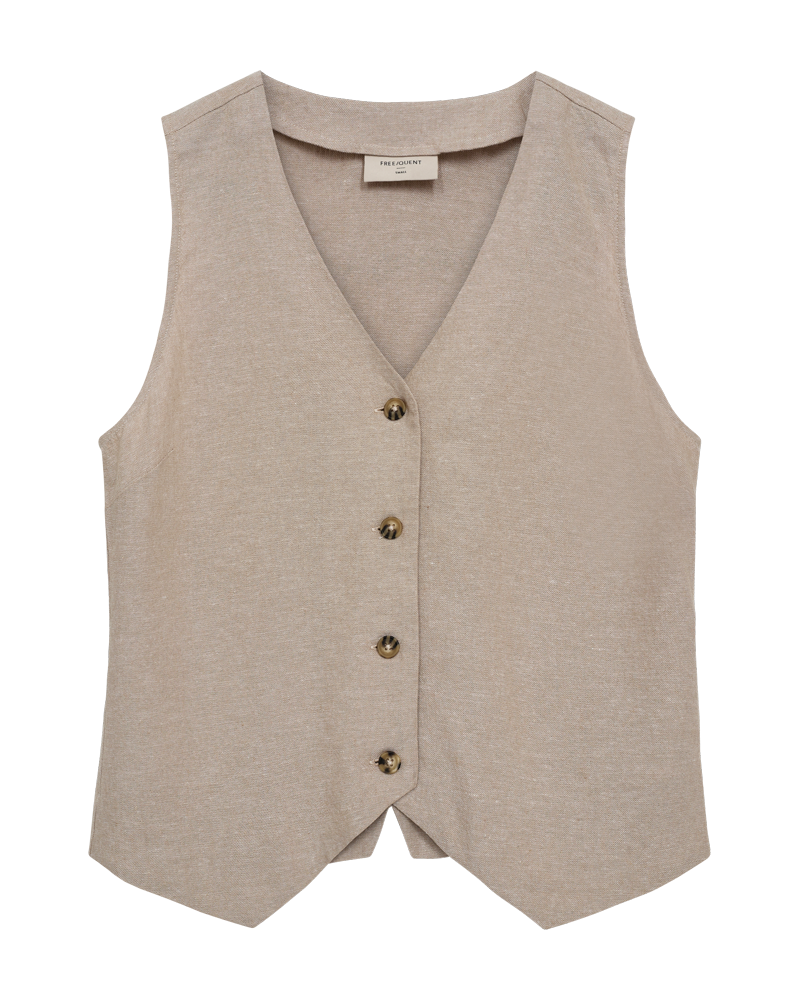 Freequent FQLAVA-WAISTCOAT Sand melange 206284