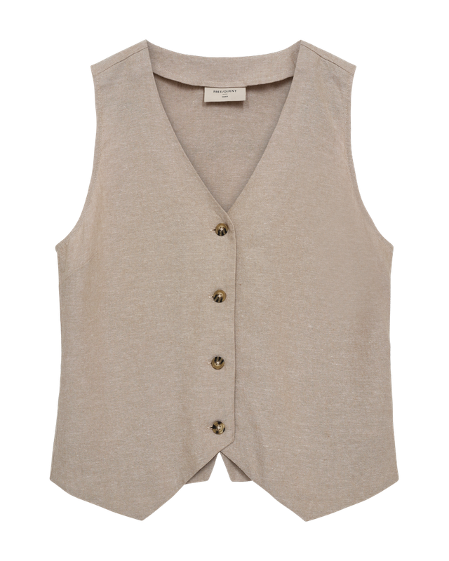 Freequent FQLAVA-WAISTCOAT Sand melange 206284