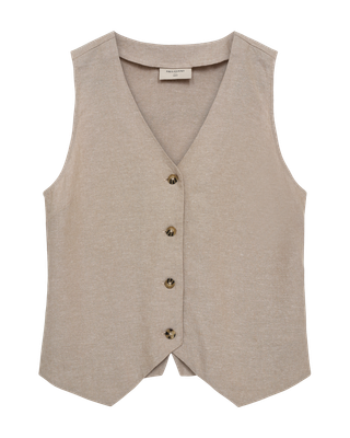 Freequent FQLAVA-WAISTCOAT Sand melange 206284