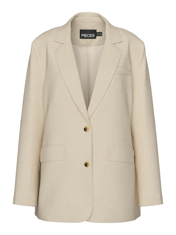 Pieces PCKAMIL LS LOOSE BLAZER NOOS BC Sandshell 17157464