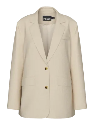 Pieces PCKAMIL LS LOOSE BLAZER NOOS BC Sandshell 17157464