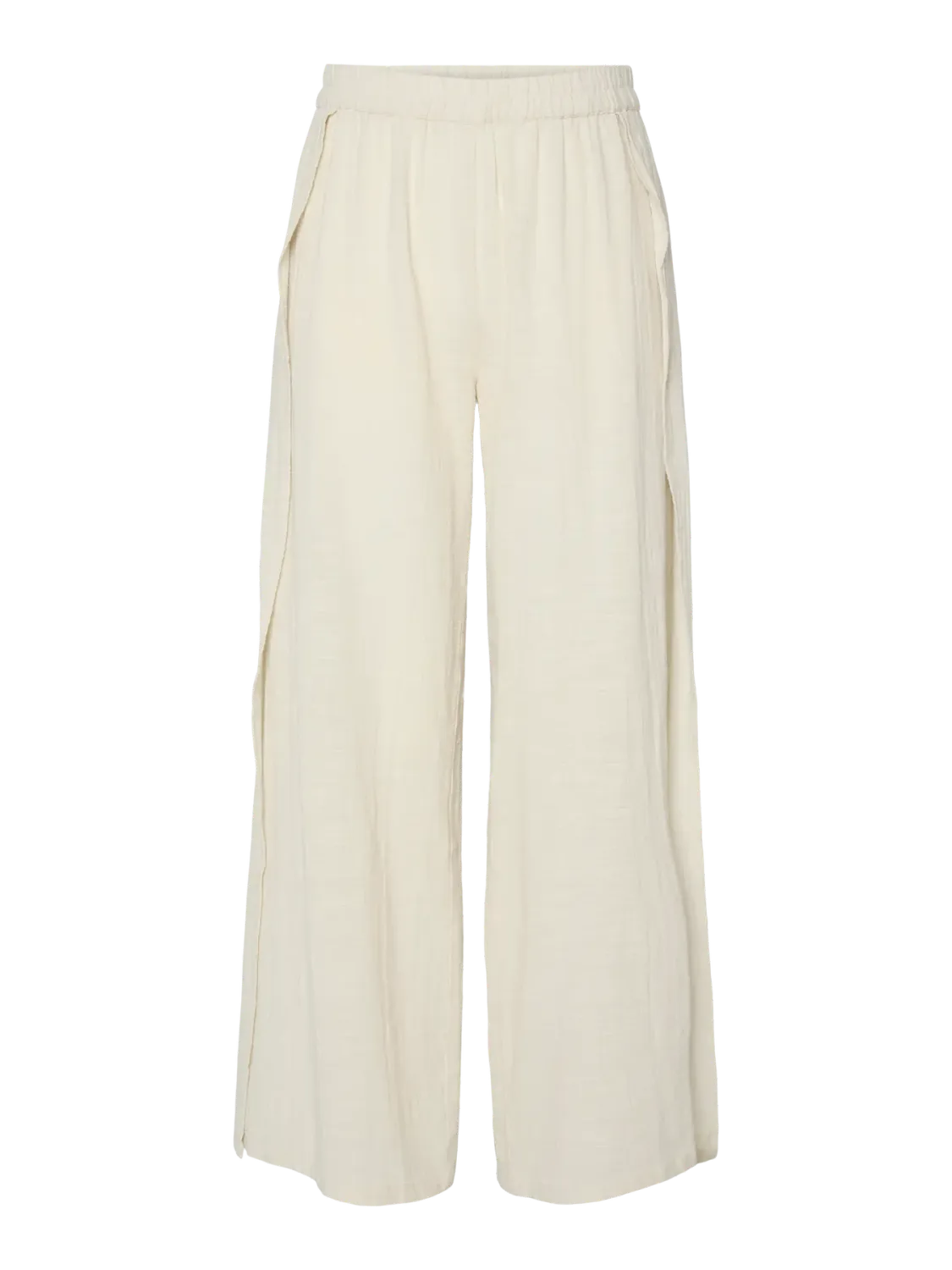Pieces PCAGNES HW HIGH SLIT PANT JRS BC Natural 17148062