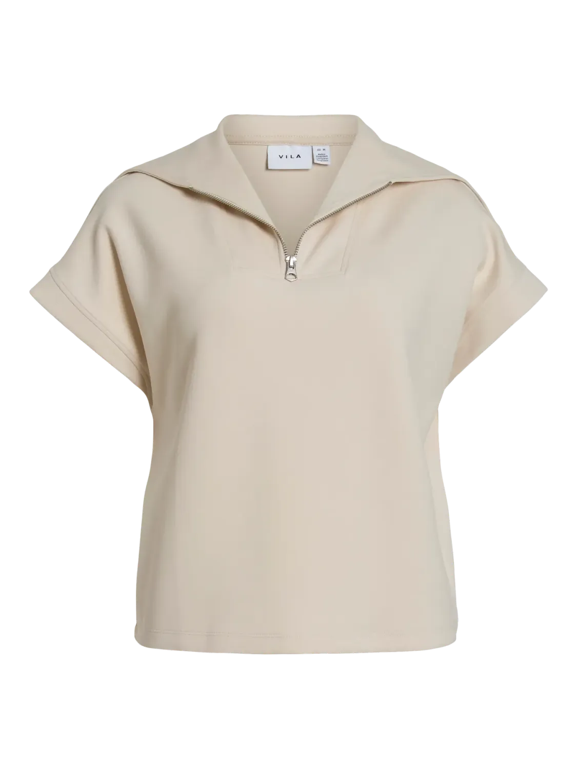 Vila VIAMALFA COLLAR S/S TOP Birch 14106556