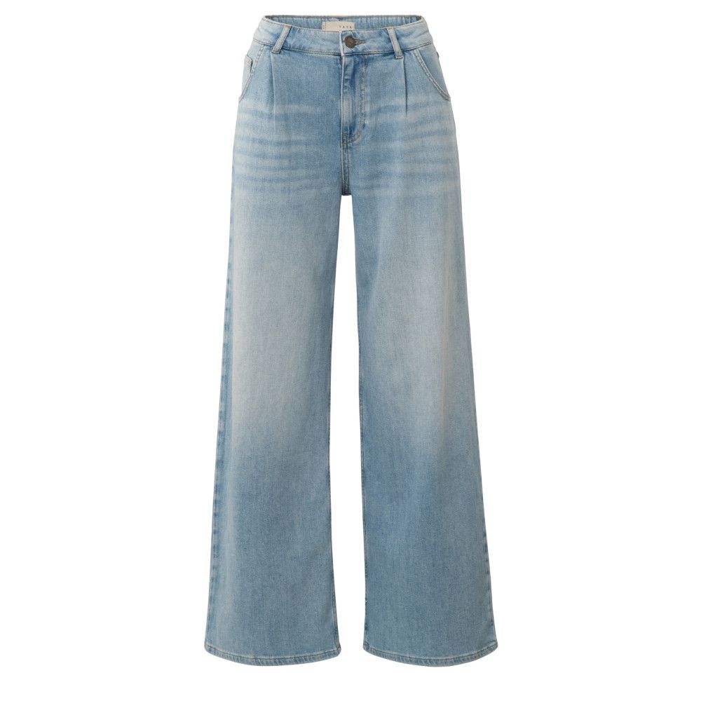 YaYa Denim pants w. pleats - L32 LIGHT BLUE DENIM 01-311103-504