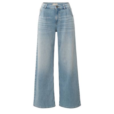 YaYa Denim pants w. pleats - L32 LIGHT BLUE DENIM 01-311103-504