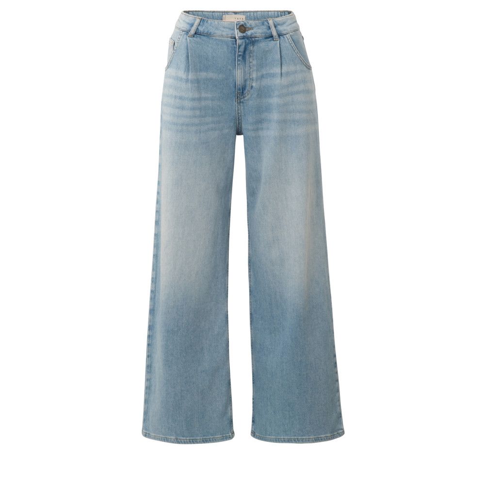 YaYa Denim pants w. pleats - L30 LIGHT BLUE DENIM 01-311102-504