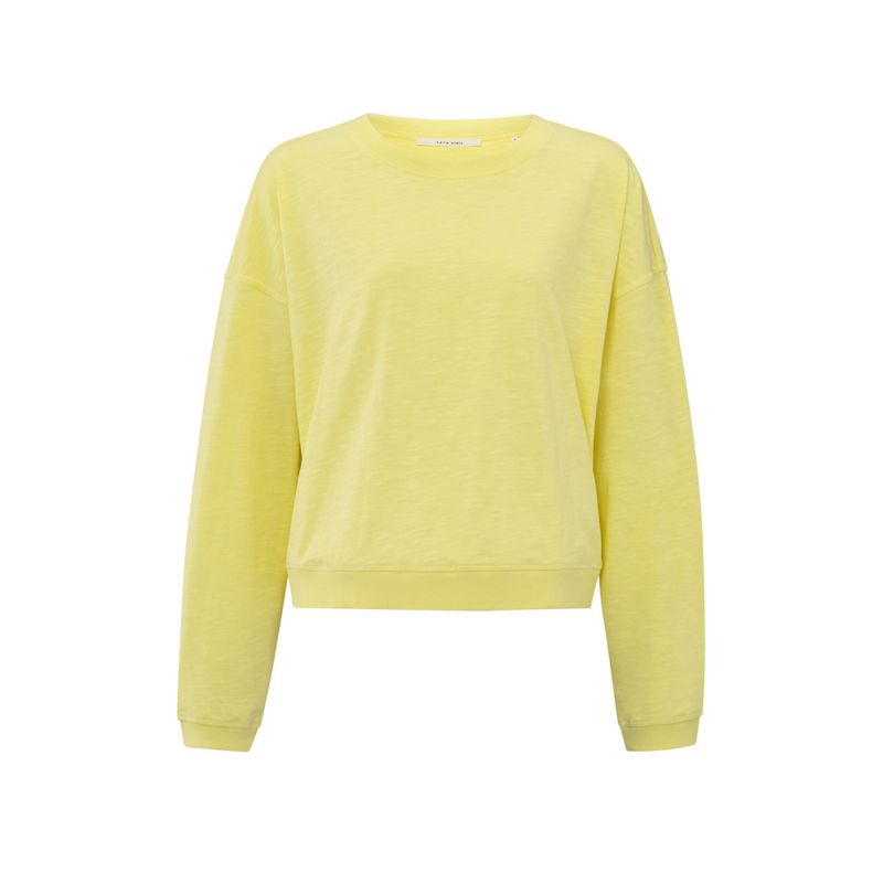 YaYa Sweatshirt with slub effect LEMON GRASS YELLOW 01-109065-504