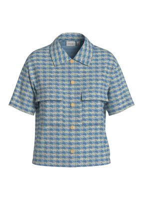 Vila VIGESTA O-NECK S/S TOP Kentucky Blue 14109880