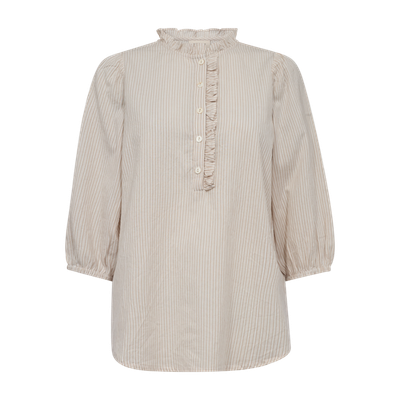 Freequent FQROLLY-BLOUSE Simply Taupe w. Star Off-white 205885