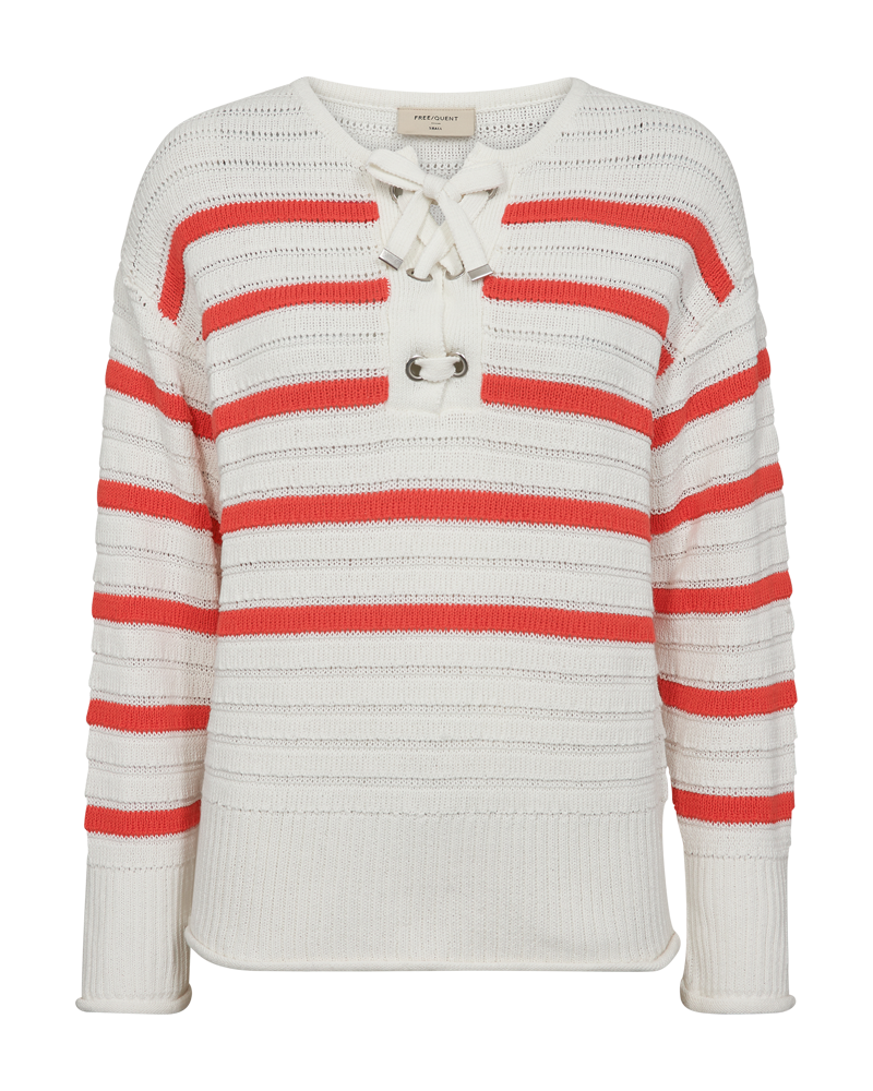 Freequent FQSAIL-PULLOVER Star Off-white w. Bittersweet 205633