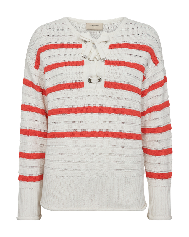 Freequent FQSAIL-PULLOVER Star Off-white w. Bittersweet 205633