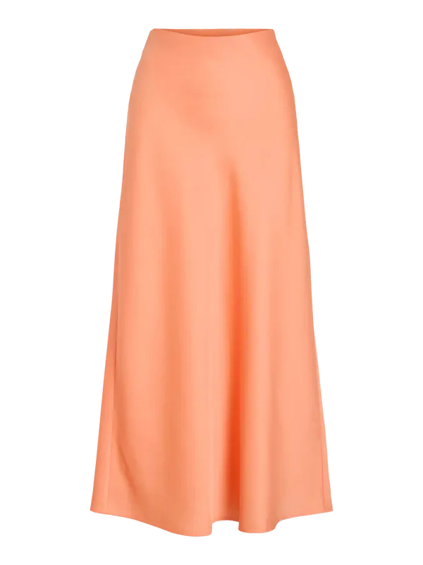 Vila VIELLETTE HW MIDI SKIRT - NOOS Cadmium Orange/JISA 14084182