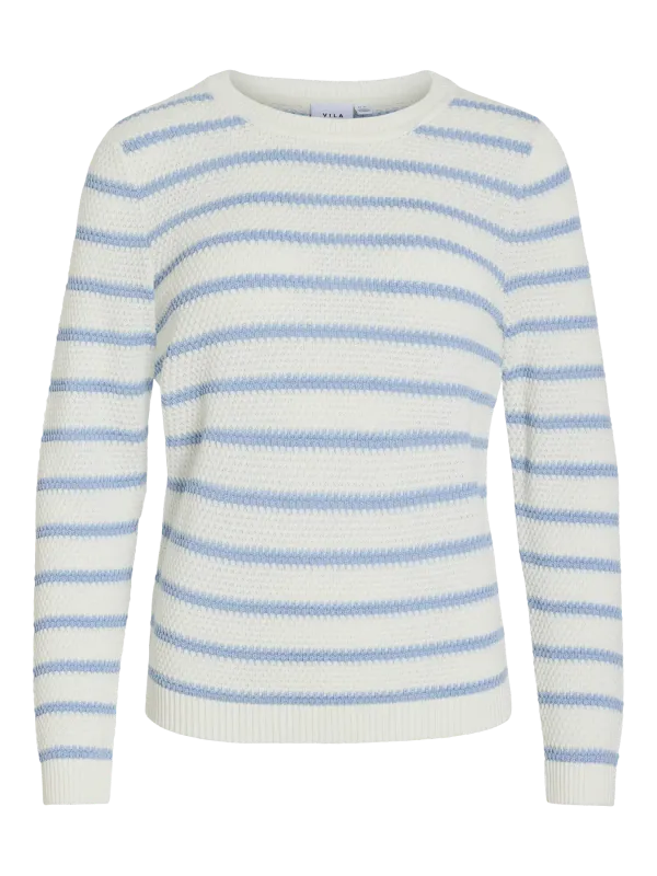 Vila VIDALO O-NECK L/S STRIPE KNIT TOP- : 217891004 14101685