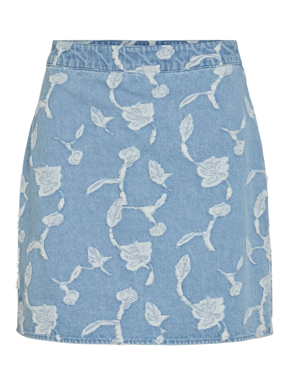 Vila VIIANAIS HW JACQUARD SHORT DENIM SK: Light Blue Denim/JAC 14105523