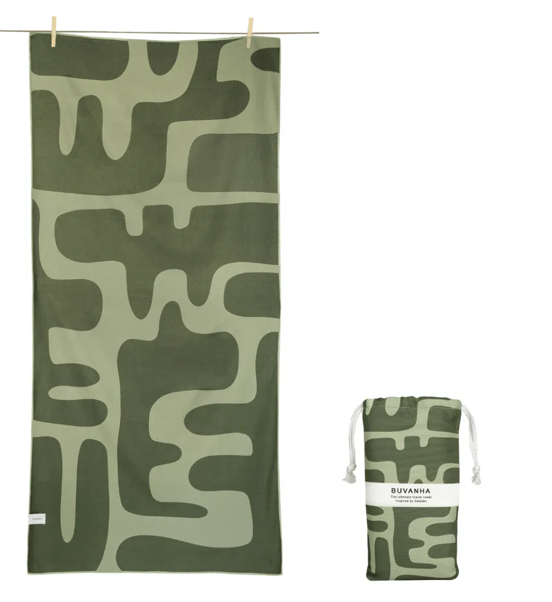Buvanha handdoek Sweden groen sweden