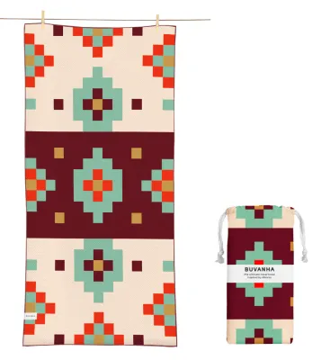 Buvanha handdoek Albanië groen/beige albanië