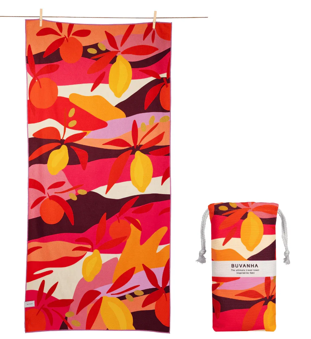 Buvanha handdoek italië roze italië