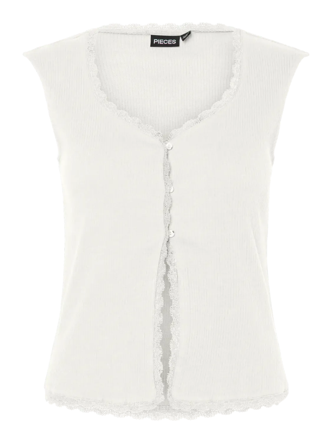 Pieces PCTIRADE SL VEST BC Cloud Dancer 17157483