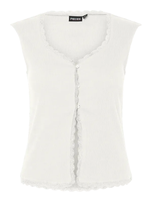 Pieces PCTIRADE SL VEST BC Cloud Dancer 17157483