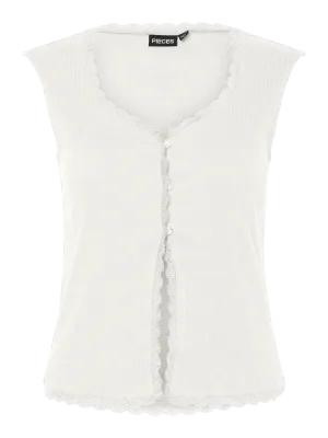 Pieces PCTIRADE SL VEST BC Cloud Dancer 17157483
