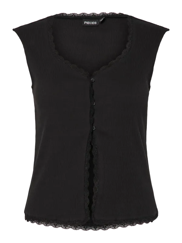 Pieces PCTIRADE SL VEST BC Black 17157483