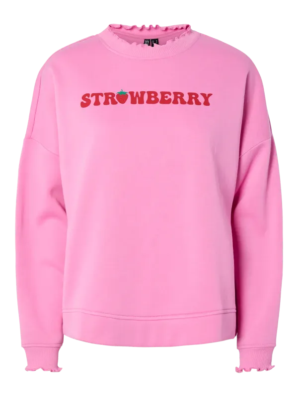 Pieces PCMALIAH LS PRINT SWEAT BC Fuchsia Pink/Strawbe 17147858