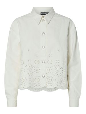 Pieces PCTUC EMBROIDERY DENIM JACKET Egret 17157432