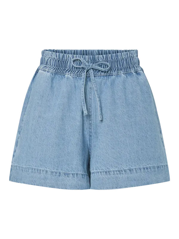 Pieces PCFLORA HW DENIM SHORTS Light Blue Denim 17158452