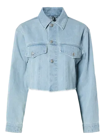 Pieces PCFAY CROPPED DENIM JACKET Light Blue Denim 17158358