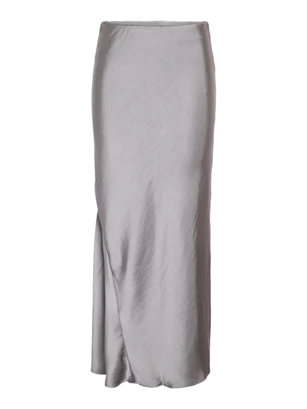 Noisy May NMSASHA NW MAXI SKIRT WVN Ghost Gray 27033850