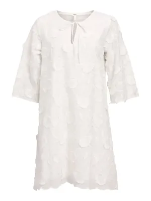 Object OBJMINI RE 3/4 O-NECK SHORT DRESS 1: White 23047078
