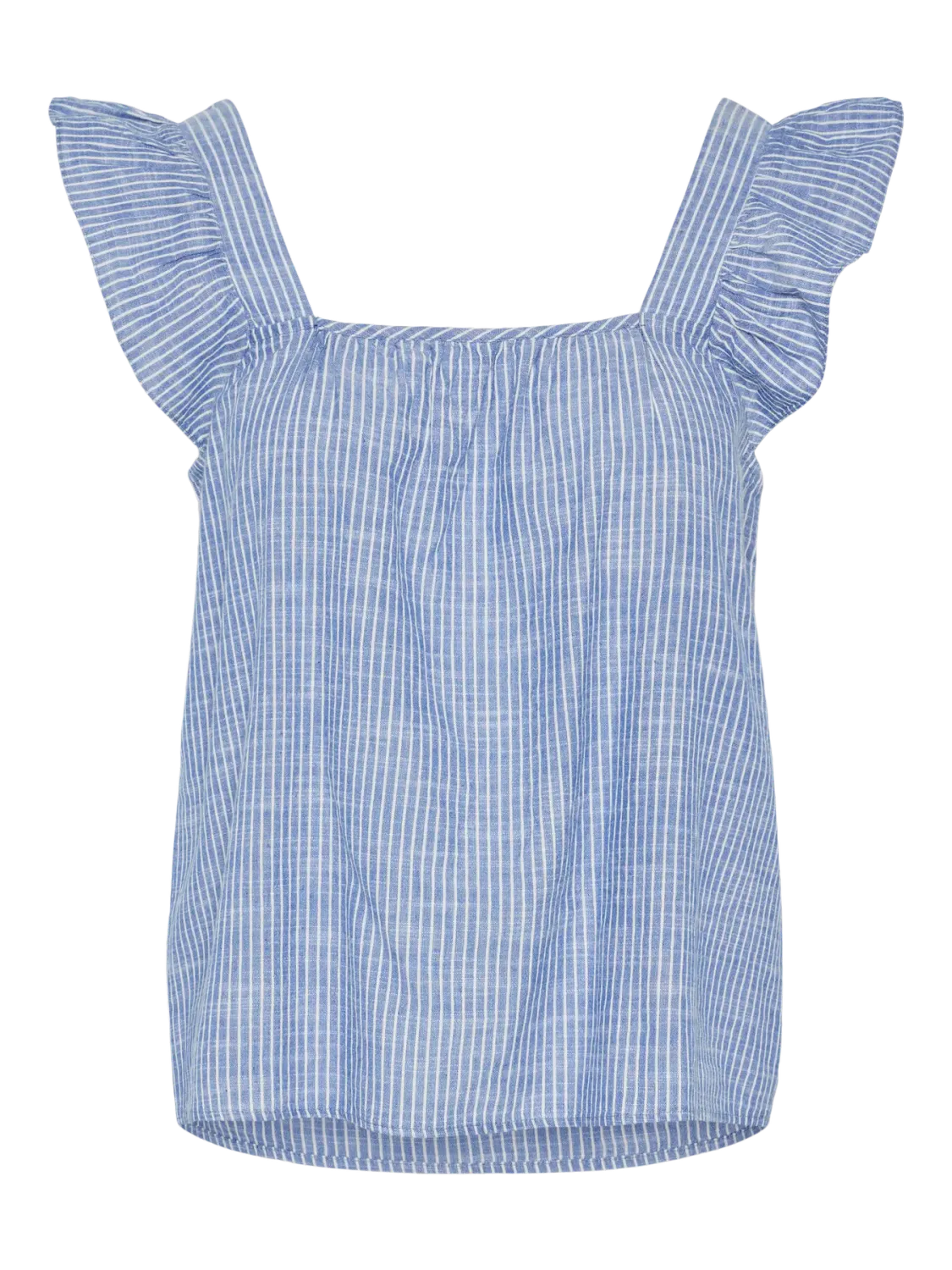 Pieces PCAPIA SL SQUARE NECK TOP MM WVN Coronet Blue/Bright 17155311