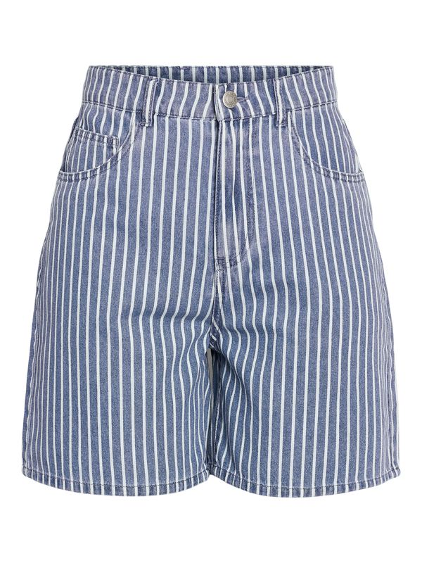 Noisy May NMHERA NW LOOSE PINSTRIPED SHORTS Medium Blue Denim 27034233