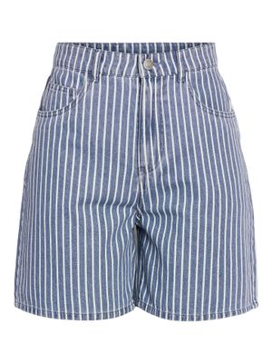 Noisy May NMHERA NW LOOSE PINSTRIPED SHORTS Medium Blue Denim 27034233