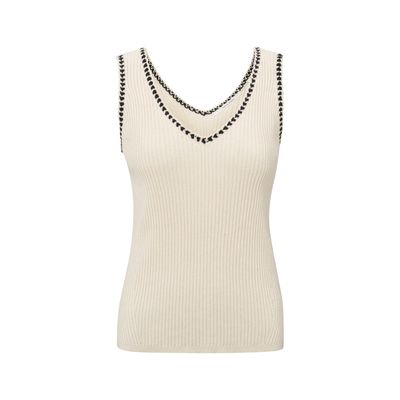 YaYa Rib tanktop with fun detail at SUMMER SAND 01-000473-505