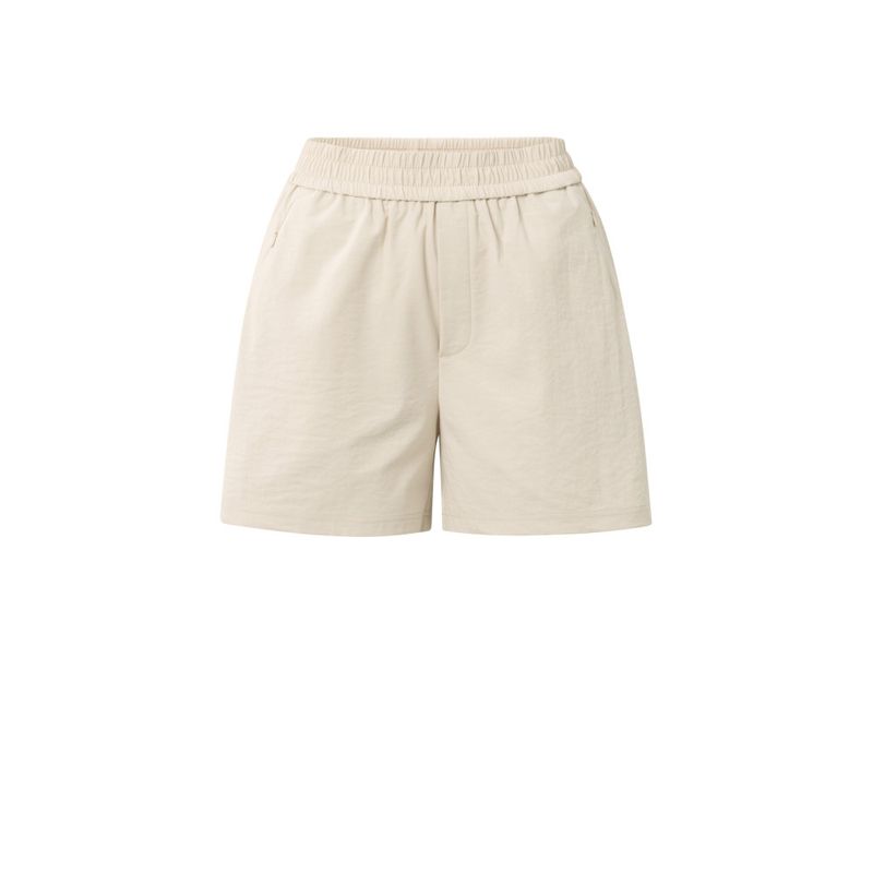 YaYa Woven short with elastic waist SUMMER SAND 01-321021-505