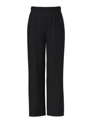 Pieces PCFLORA HW WIDE PANTS JRS BC Black/Leo 17155400