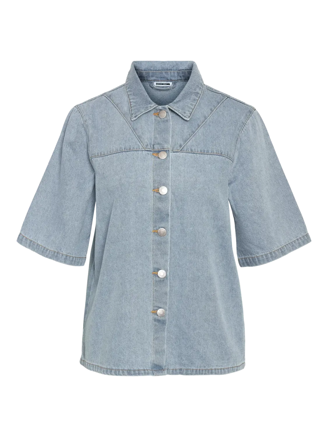 Noisy May NMELVI S/S DENIM SHIRT BS021LB Light Blue Denim 27034366