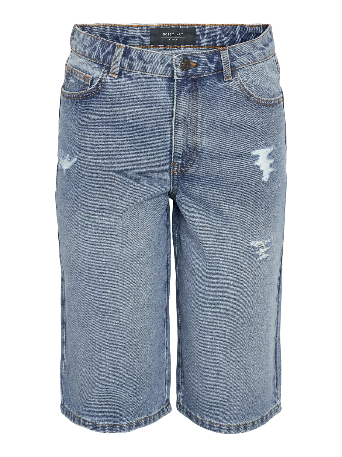 Noisy May NMWELSIE NW LONG DESTROY SHORTS VI5: Light Blue Denim 27034305