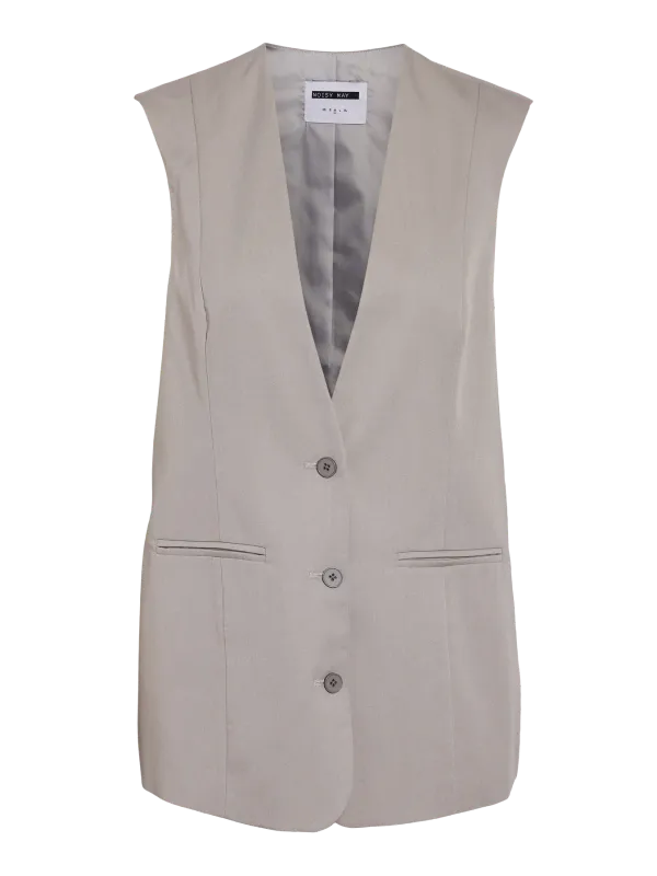 Noisy May NMVIENNA BLAZER VEST Ghost Gray 27033761