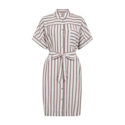 Freequent FQLAVISCO-SHIRTDRESS Brilliant White w. Burro 205914